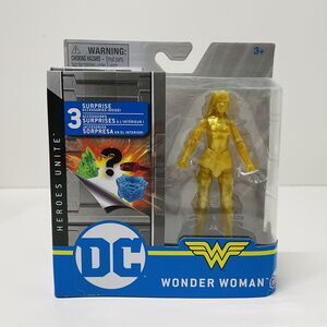 Spin Master DC Heroes Unite Super Rare GOLD WONDER WOMAN 4" Action Figure